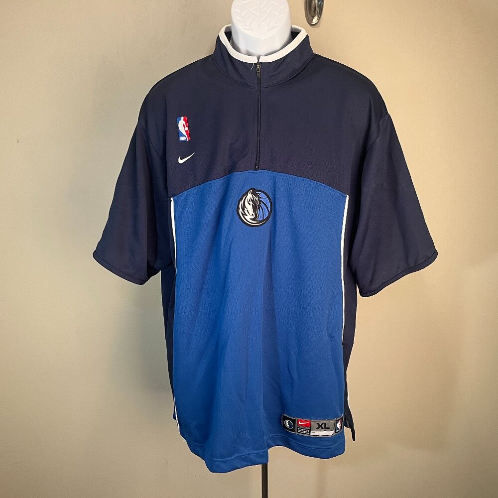 🏀 Vintage Nike Men’s 2001 Dallas Mavericks Warm Up Pullover Jacket XL 💙